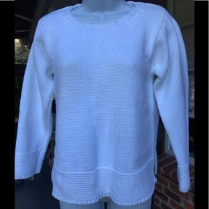 Vintage MARISA STUDIO size2 crochet white sweater